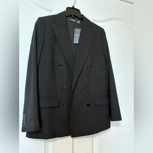 Ralph Lauren Black Double-Breasted Blazer Size 10